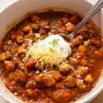 Einfaches Kürbis-Hackfleisch Chili - featured image