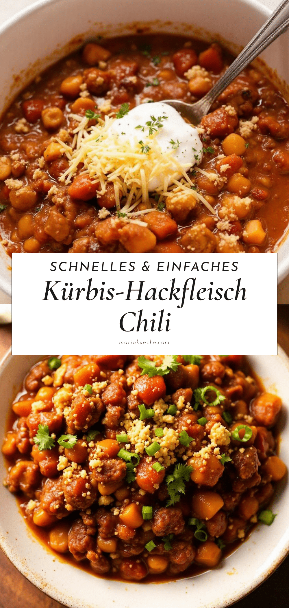 Einfaches Kürbis-Hackfleisch Chili recipe