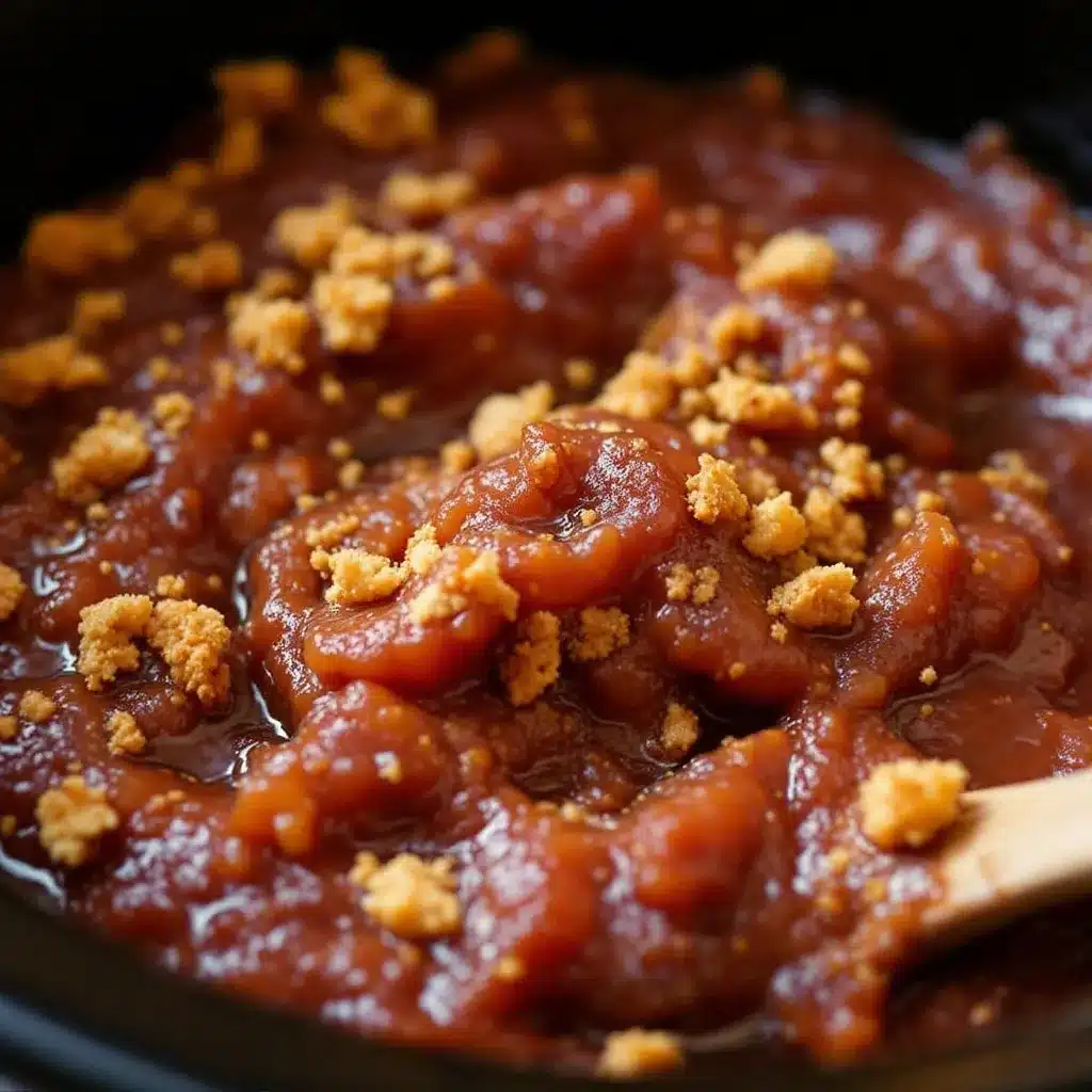 Einfaches Slow Cooker Pflaumenmus mit Gewürzen preparation steps
