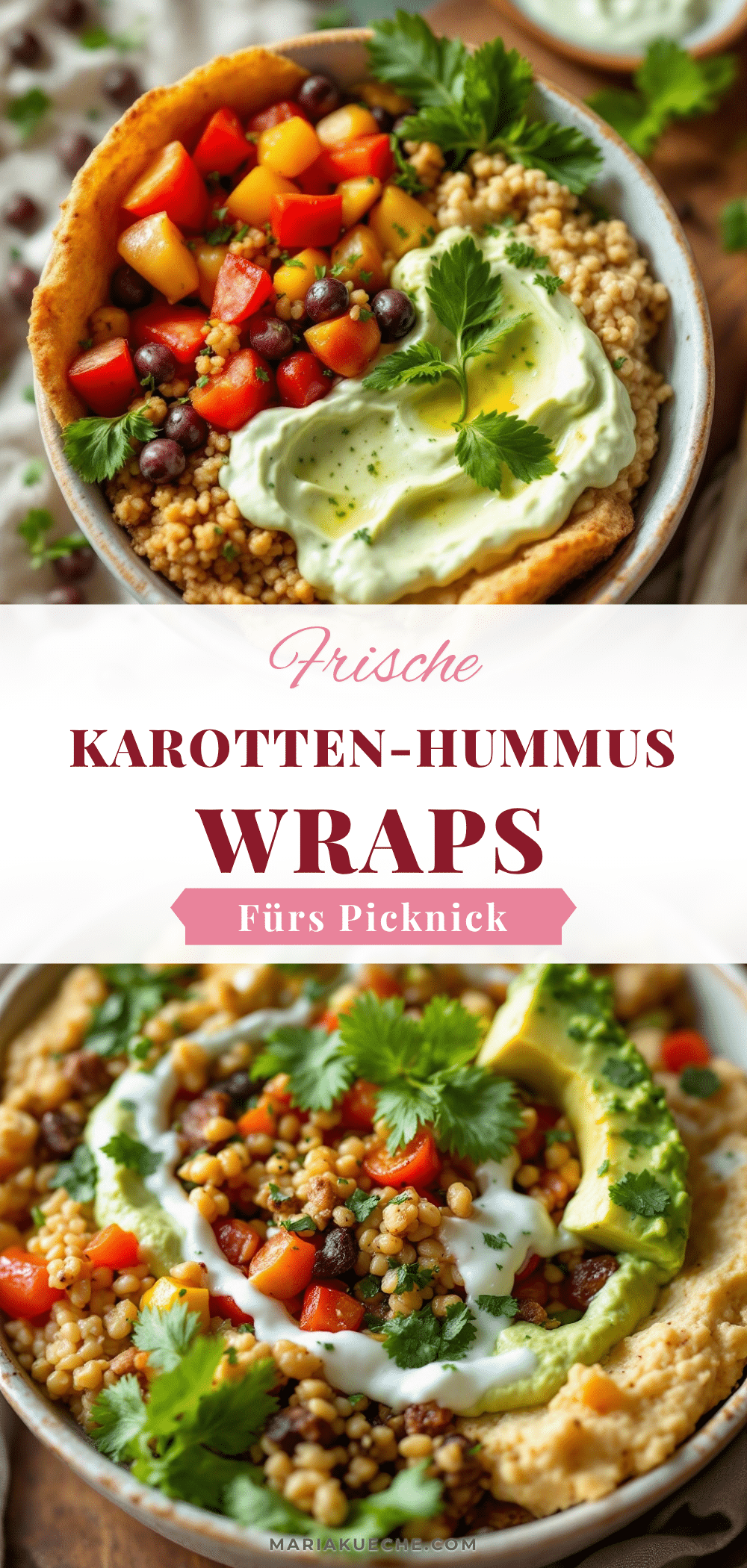 Frische Karotten-Hummus-Wraps recipe