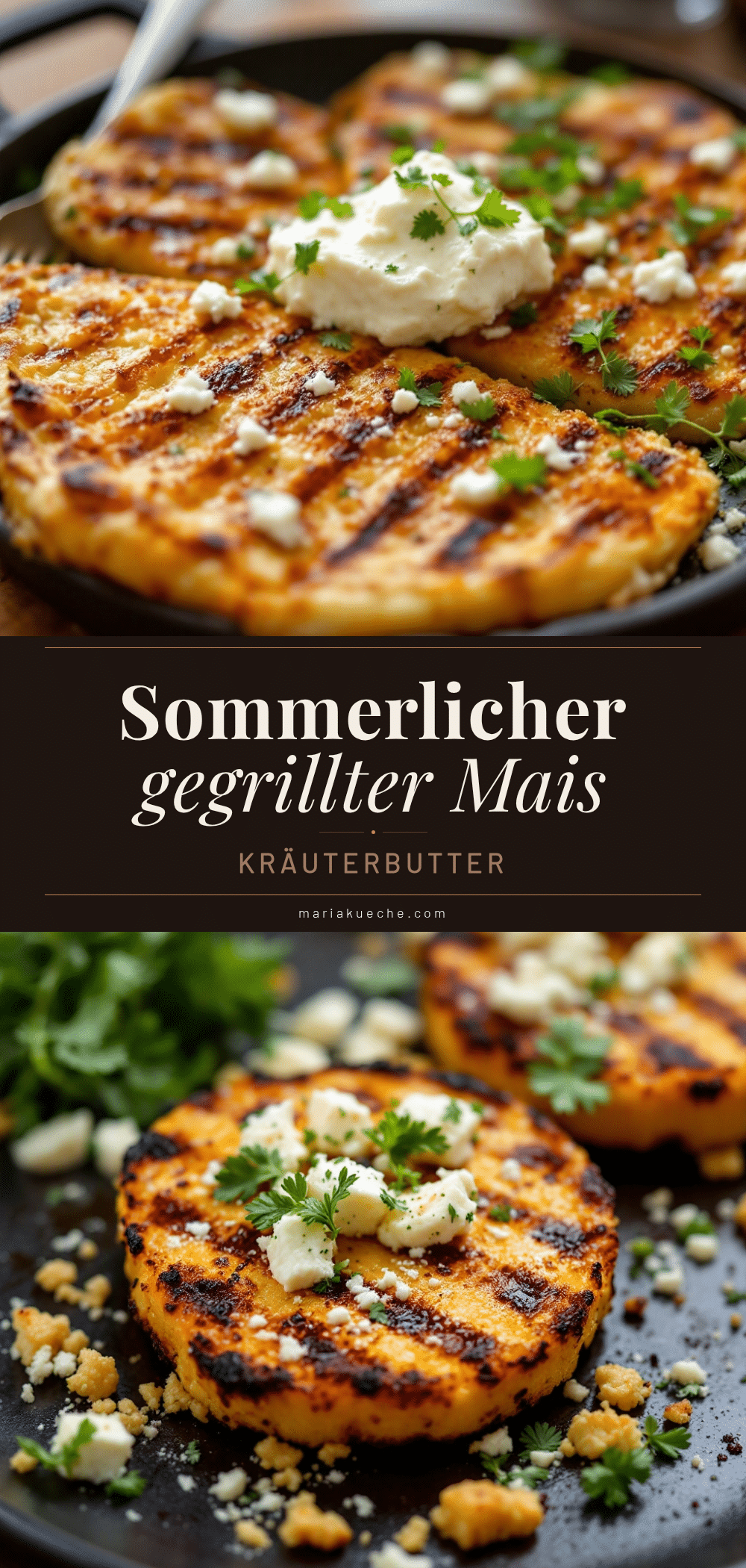 gegrillter Maiskolben mit Kräuterbutter und Feta recipe