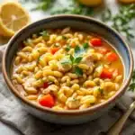 Griechische Zitronen-Hähnchen-Orzo-Suppe - featured image