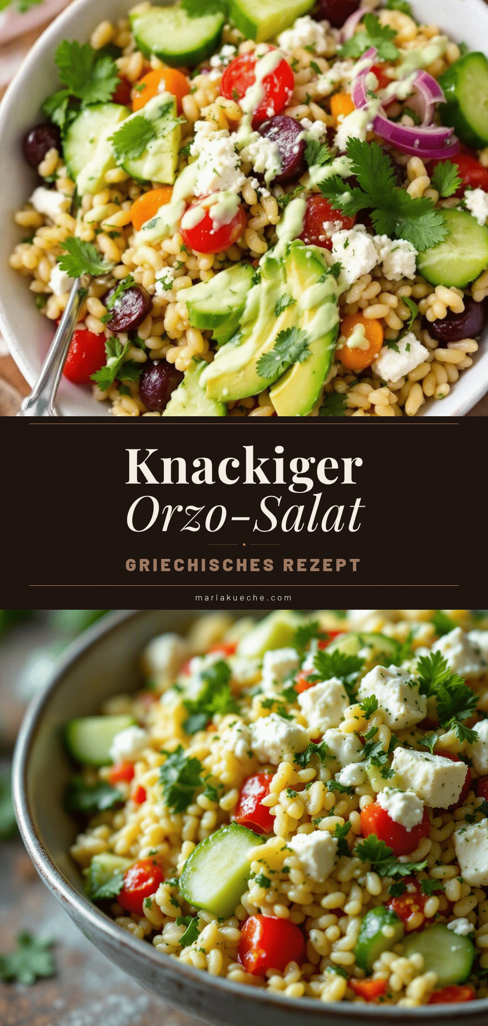 Griechischer Orzo-Salat mit Feta recipe