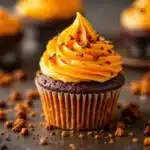 Halloween-Kürbis-Cupcakes - featured image