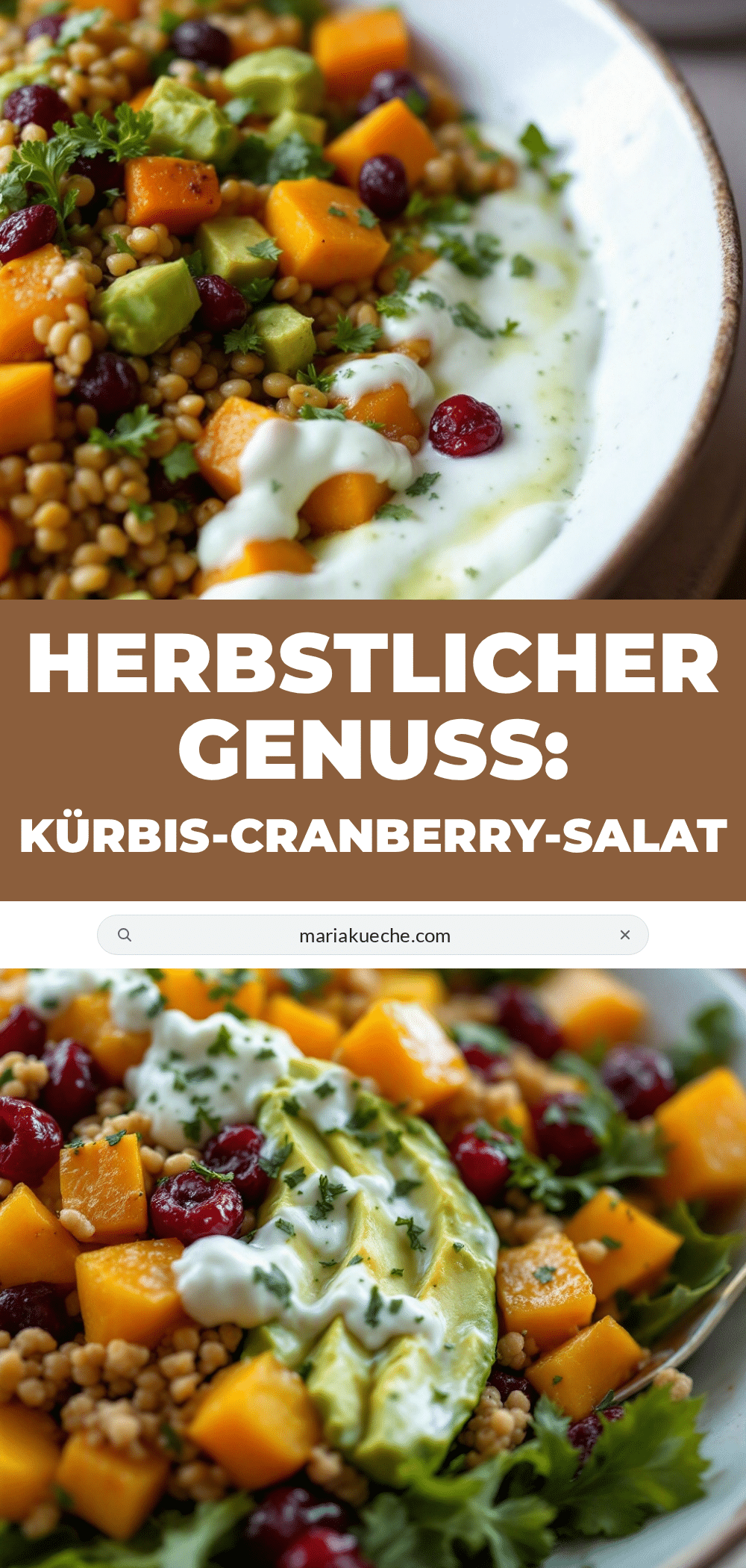 herbstlicher erntesalat mit geröstetem kürbis und cranberries recipe