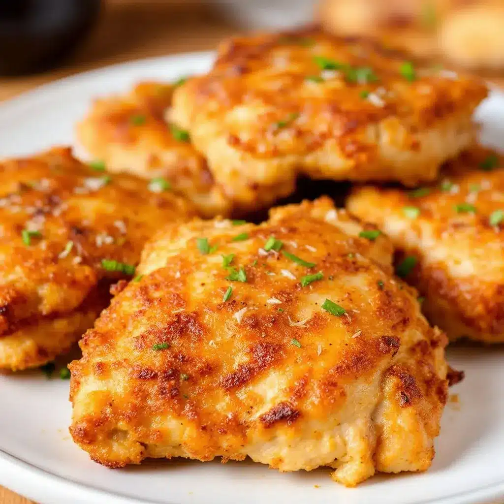 Knusprige Air Fryer Hähnchenkeulen mit Knoblauch-Parmesan preparation steps