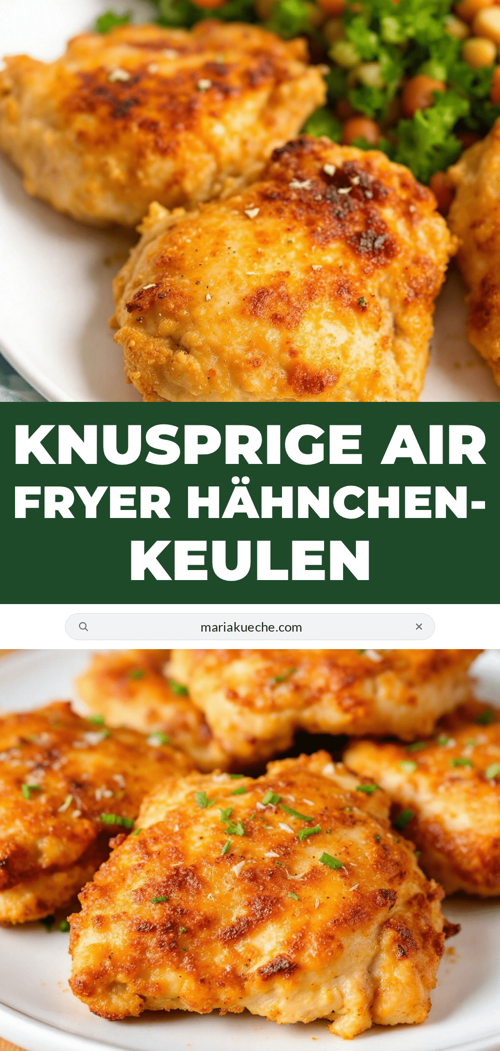 Knusprige Air Fryer Hähnchenkeulen mit Knoblauch-Parmesan recipe