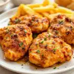 Knusprige Air Fryer Hähnchenschenkel mit Knoblauch-Parmesan - featured image