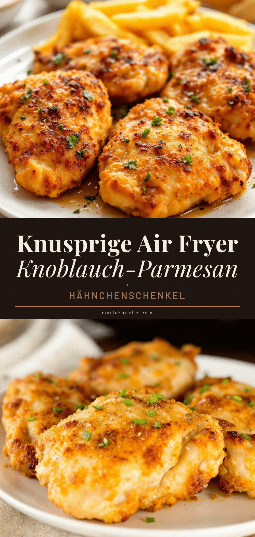 Knusprige Air Fryer Hähnchenschenkel mit Knoblauch-Parmesan recipe