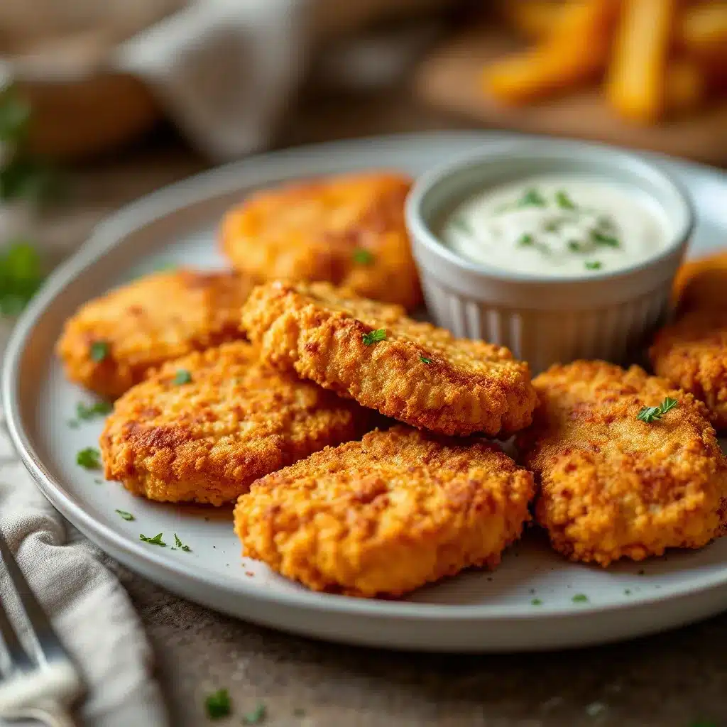 Knusprige Airfryer Hähnchen Nuggets preparation steps