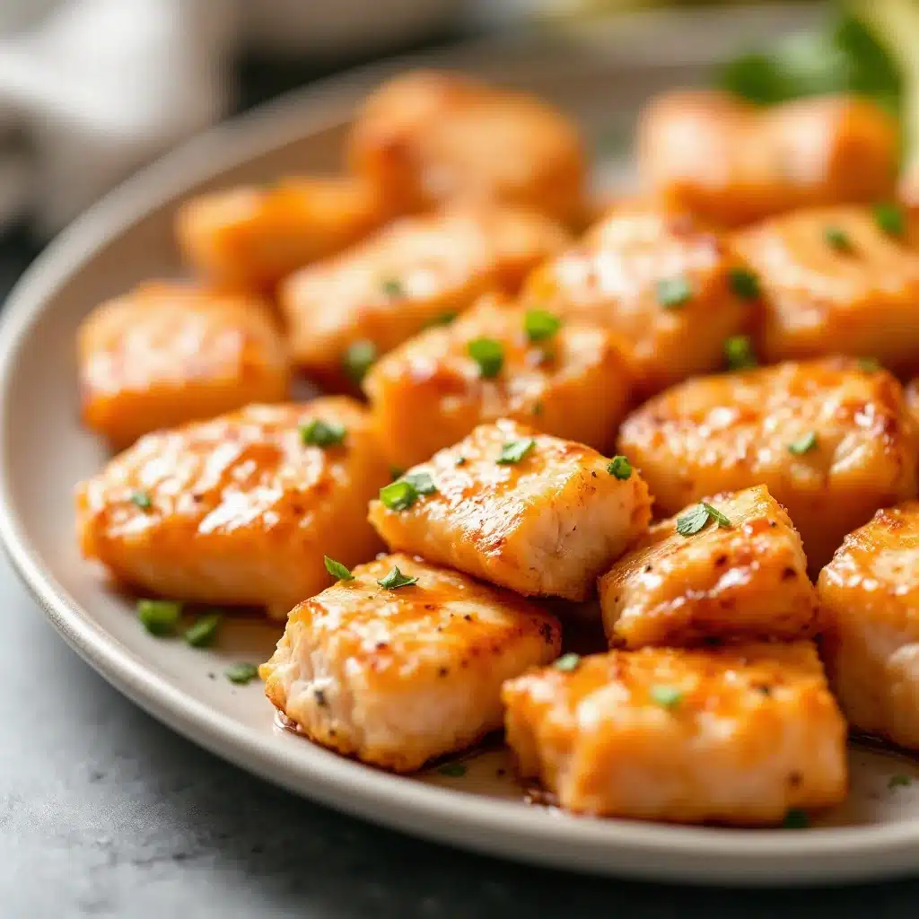 Knusprige Honig-Knoblauch Lachs Häppchen aus der Heißluftfritteuse - featured image