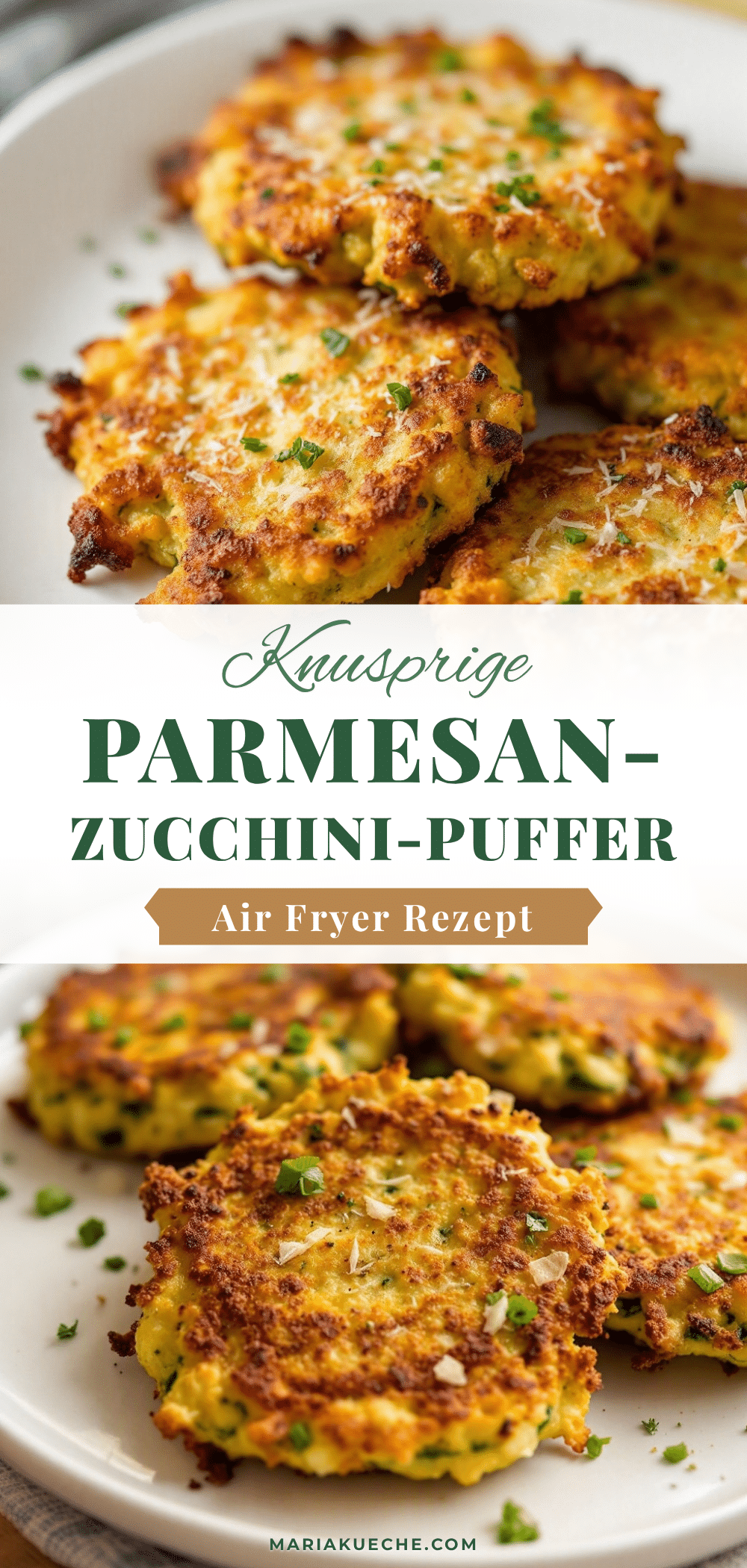 Knusprige Parmesan-Zucchini-Puffer aus der Heißluftfritteuse recipe