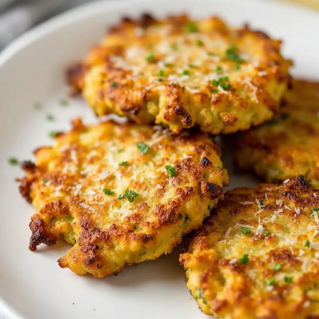 Knusprige Parmesan-Zucchini-Puffer aus der Heißluftfritteuse - featured image
