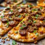 knuspriger Kürbis-Wurst Flammkuchen - featured image