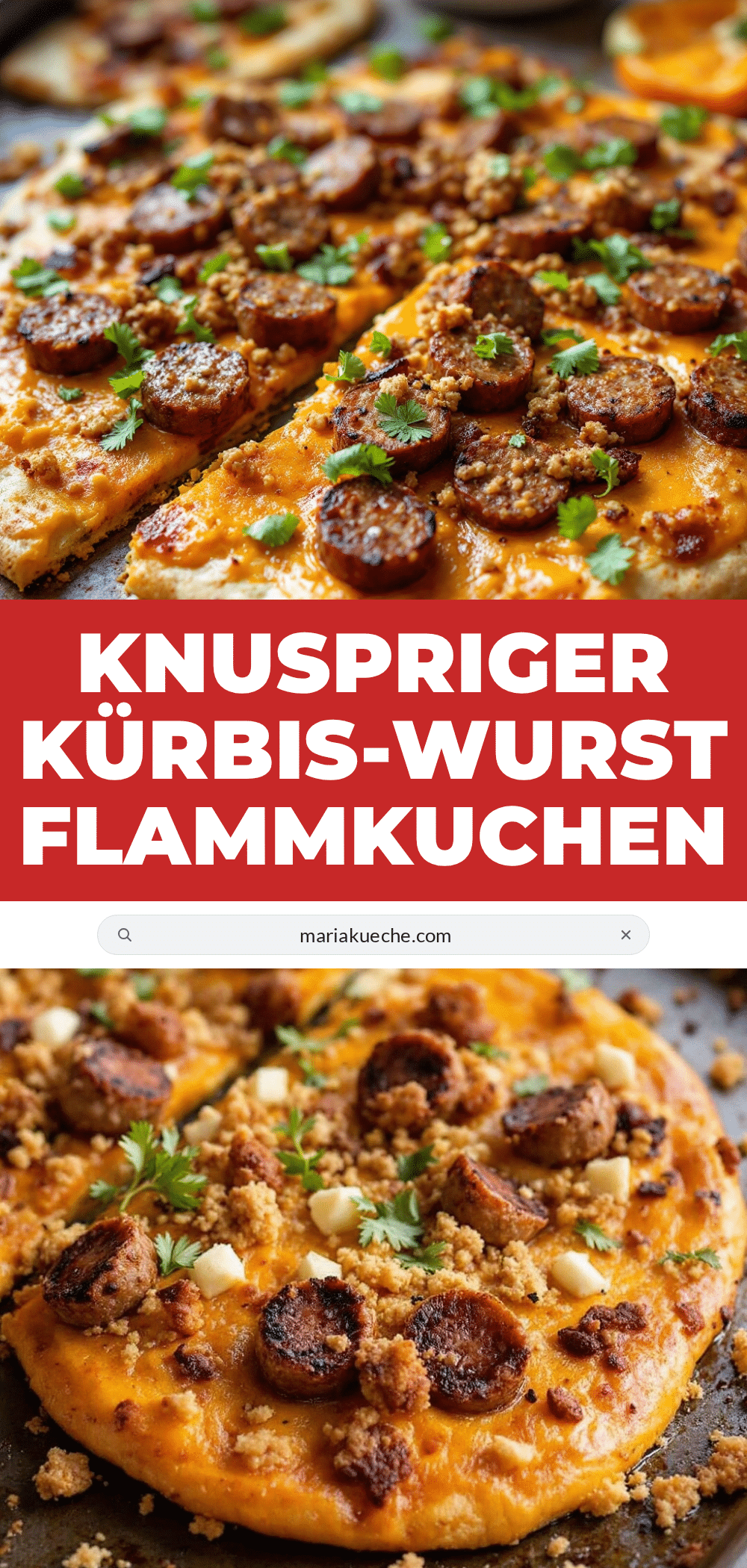 knuspriger Kürbis-Wurst Flammkuchen recipe