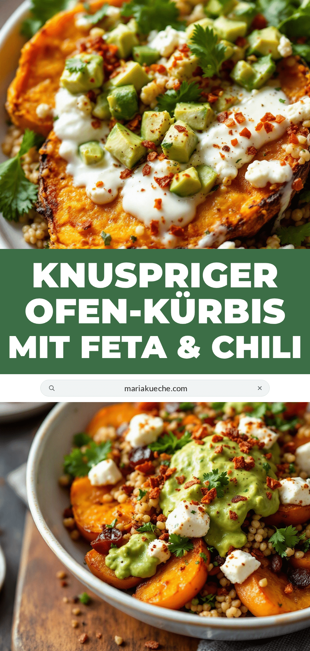 Knuspriger Ofen-Kürbis mit Feta und Chili recipe