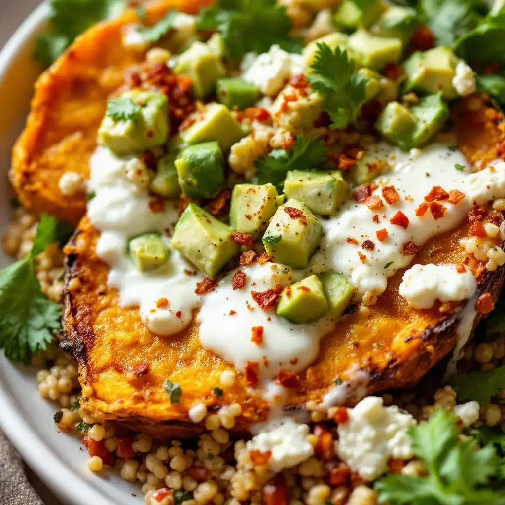 Knuspriger Ofen-Kürbis mit Feta und Chili - featured image