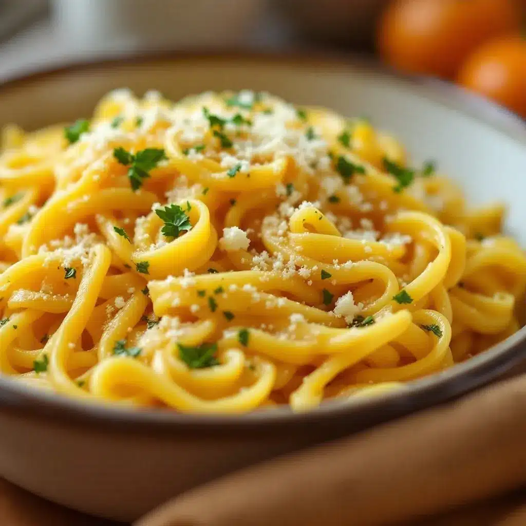 Knuspriger Spaghetti-Kürbis mit Knoblauch-Parmesan preparation steps