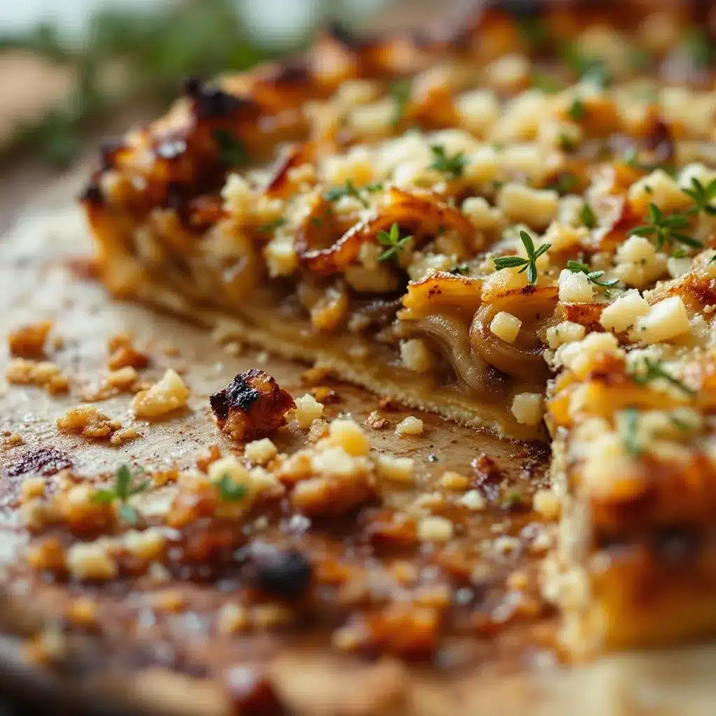 Knuspriger Zwiebel-Gruyère Tart mit Thymian preparation steps
