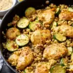 knuspriges Zucchini-Hähnchen mit Knoblauchbutter - featured image