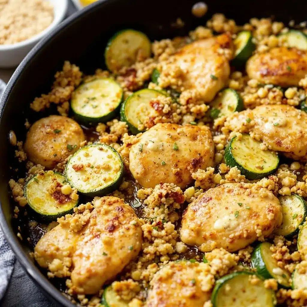 knuspriges Zucchini-Hähnchen mit Knoblauchbutter - featured image