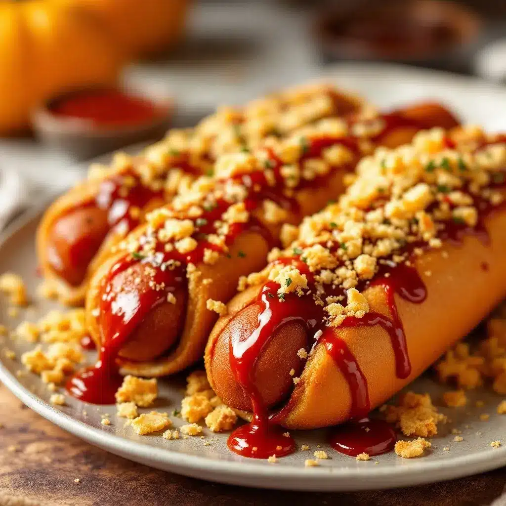 Mumien-Hot-Dogs Halloween-Rezept preparation steps