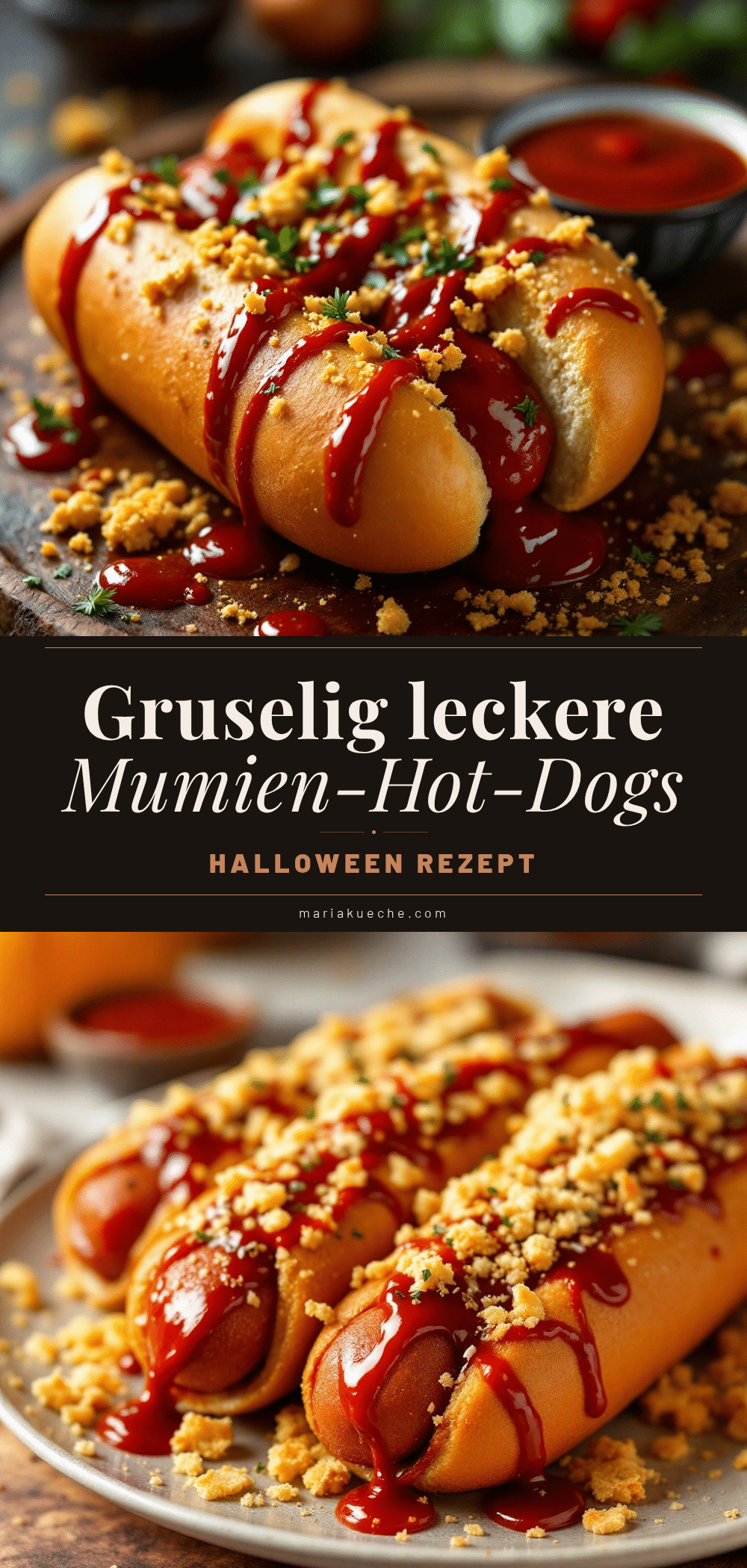 Mumien-Hot-Dogs Halloween-Rezept recipe