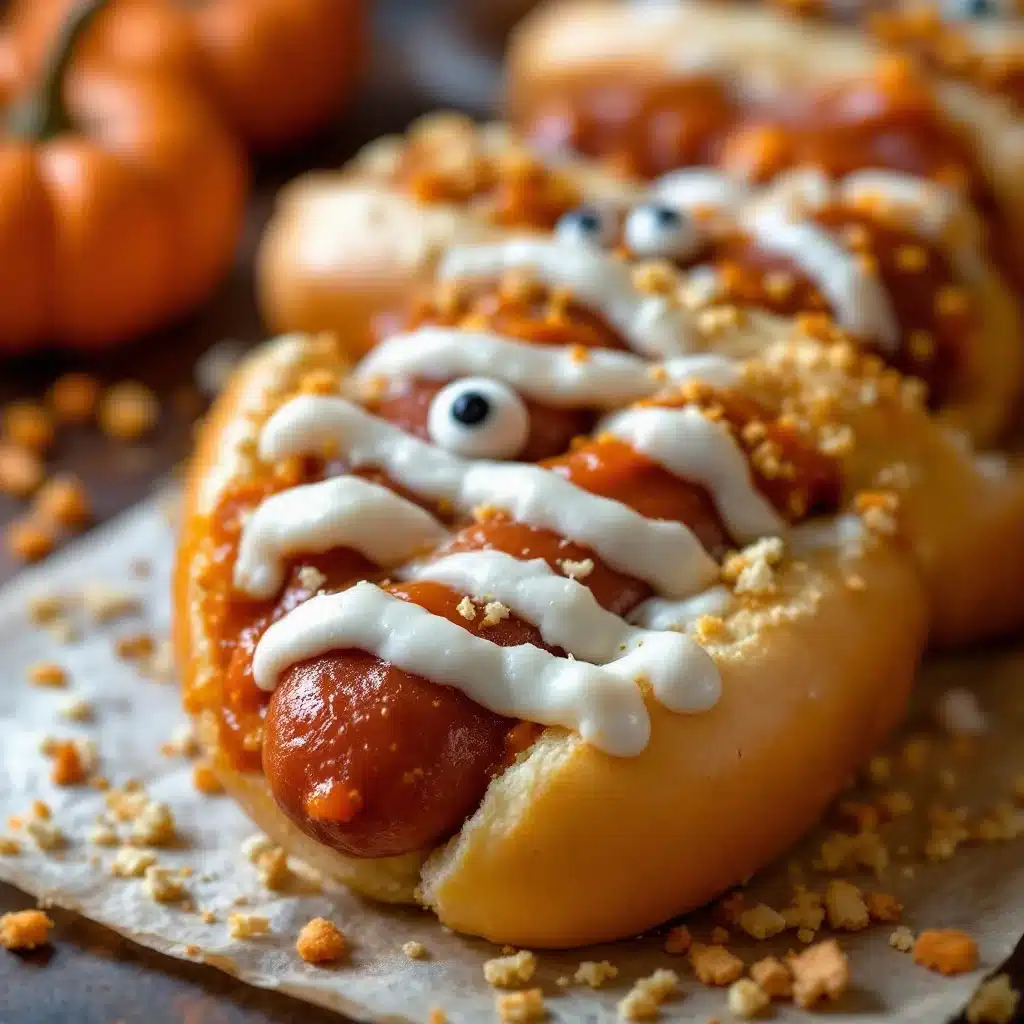 Mummy Hot Dogs mit Kürbisketchup - featured image