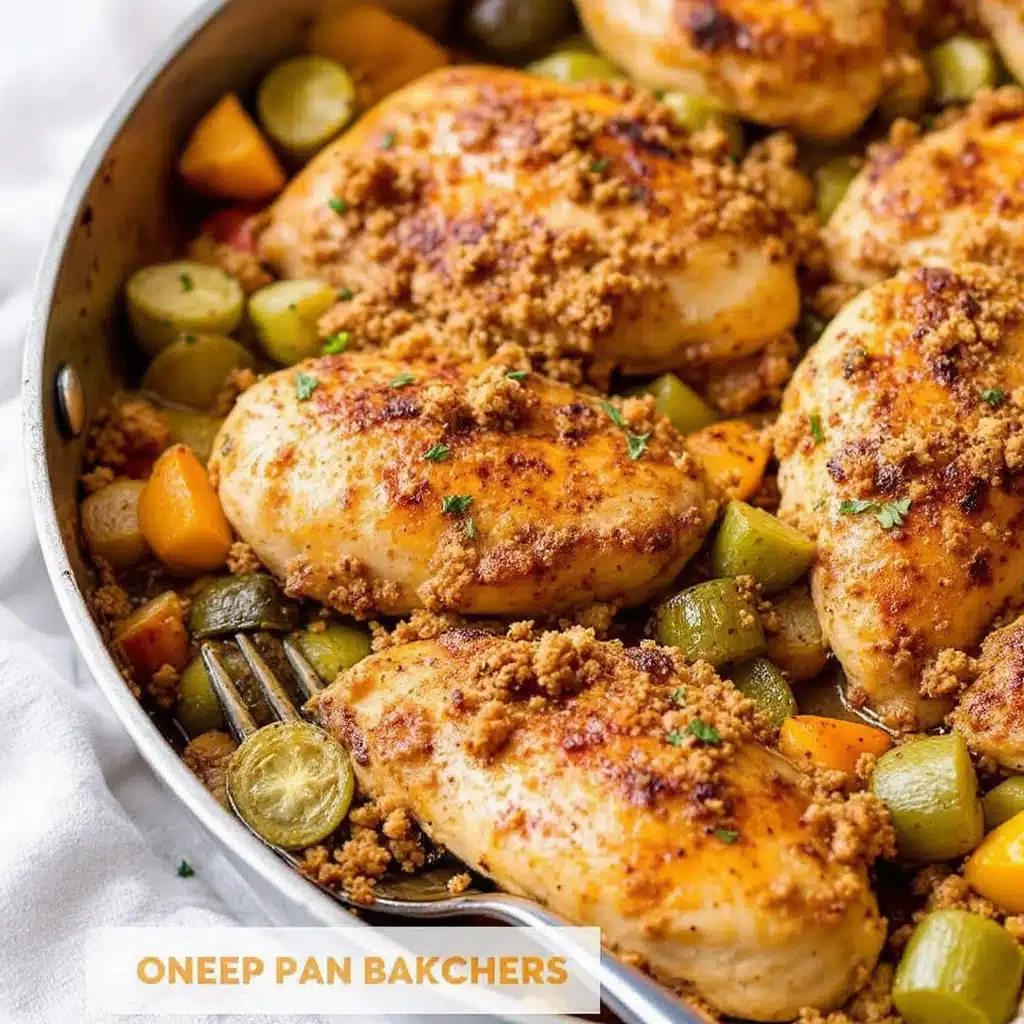 Ofenhähnchen mit Gemüse aus einer Pfanne - featured image