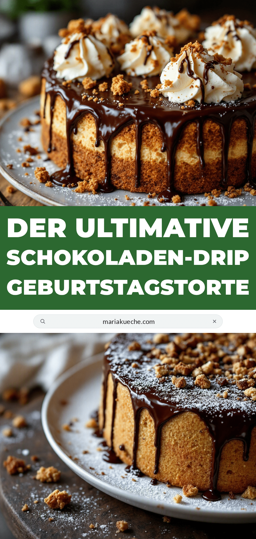 Perfekte Geburtstagstorte mit Schokoladen-Drip recipe