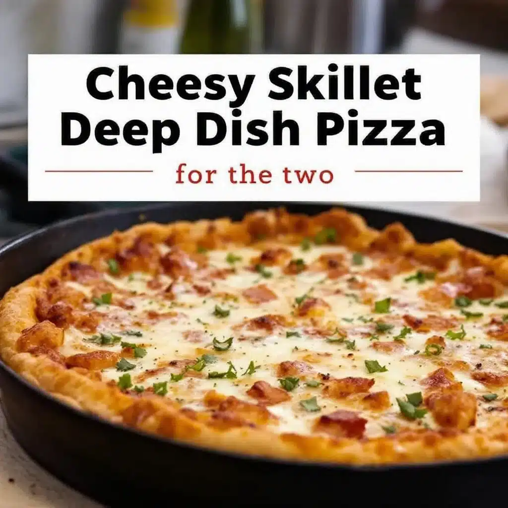 Perfekte Käse-Knusper-Pizza für Zwei aus der Pfanne - featured image