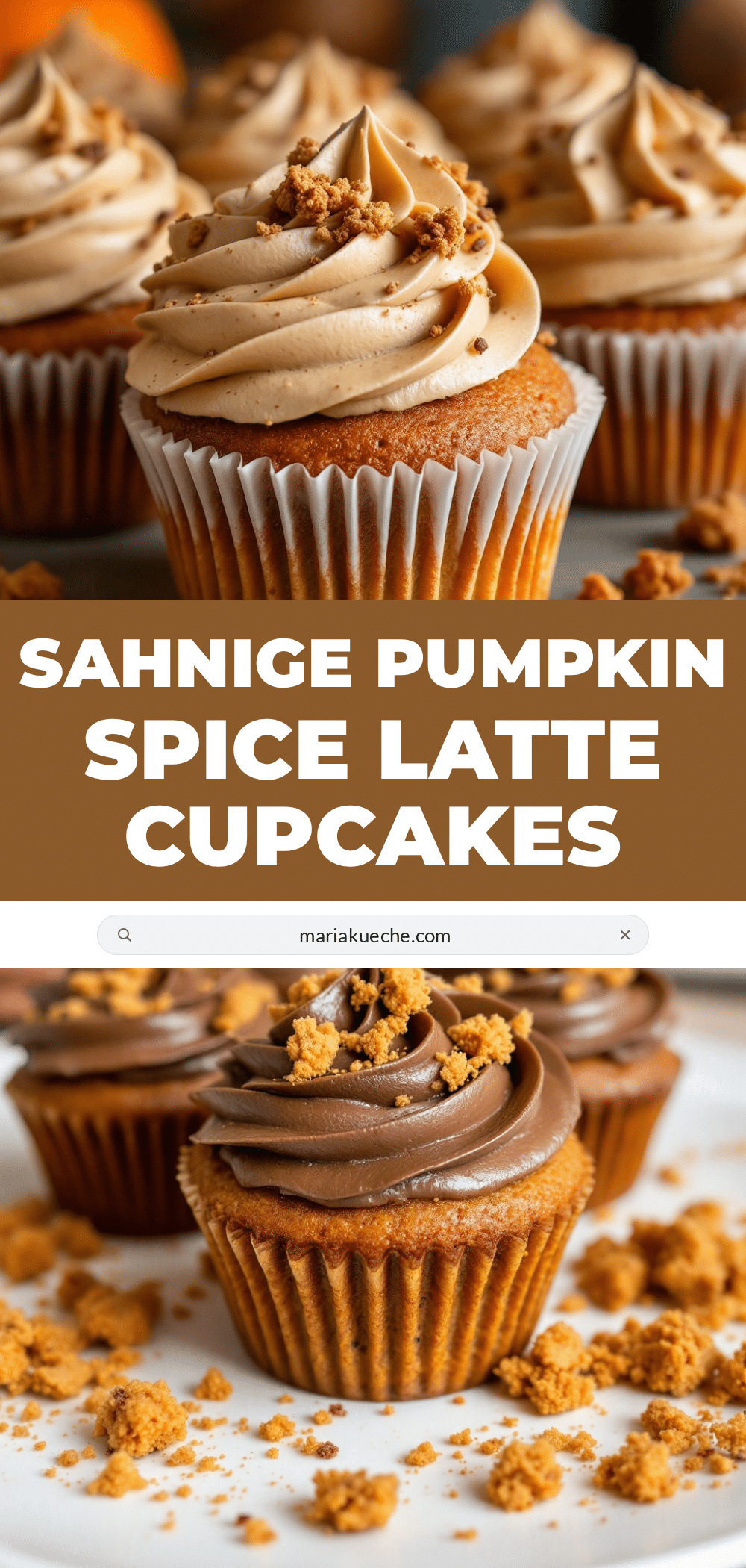 Pumpkin Spice Latte Cupcakes mit Espresso-Frosting recipe