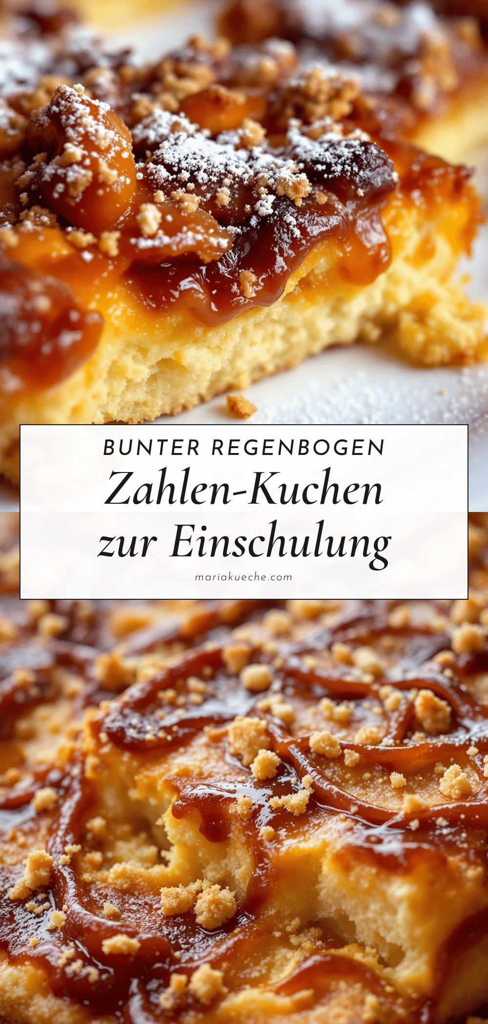 Regenbogen-Zahlen-Kuchen zur Einschulung recipe