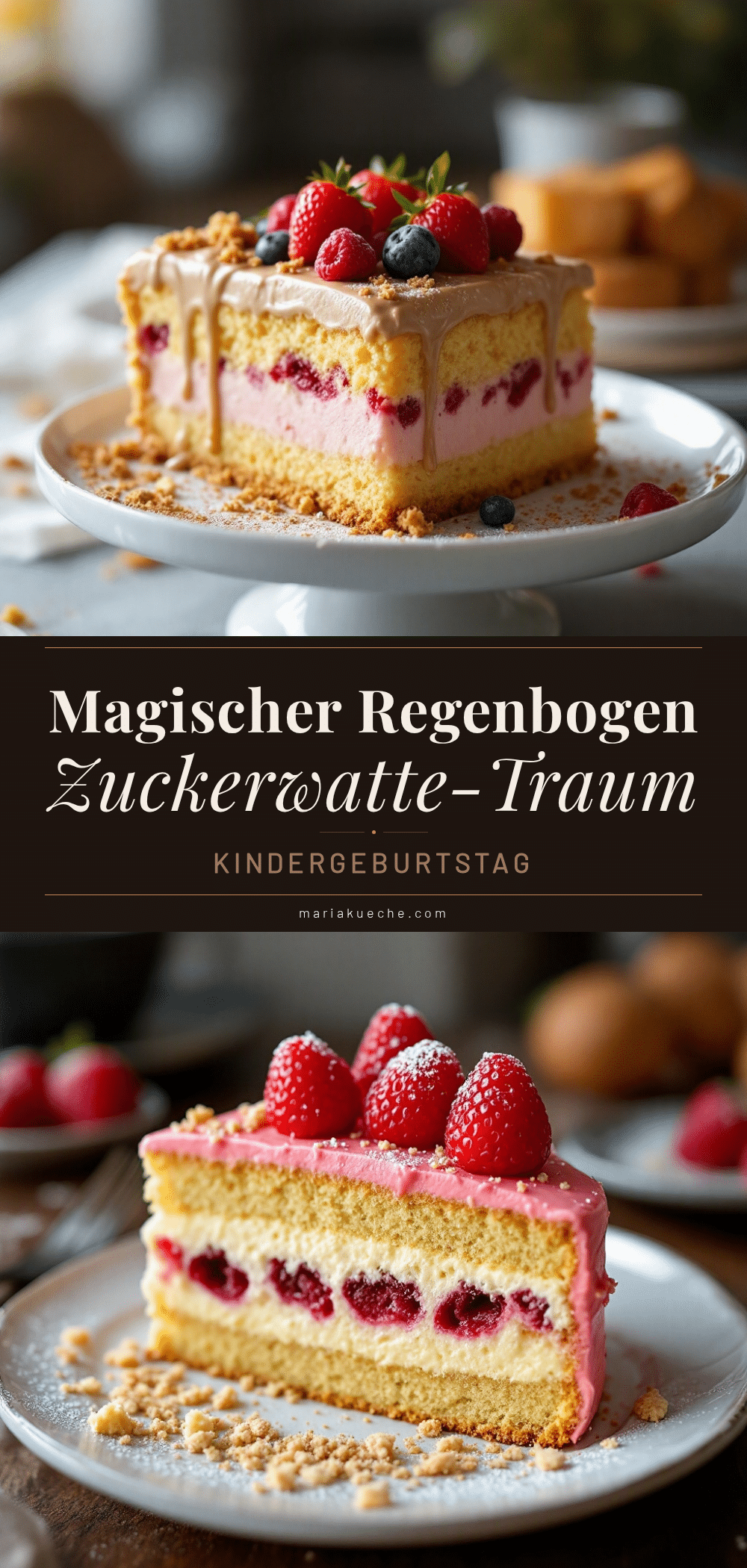 Regenbogen-Zuckerwatte-Torte recipe