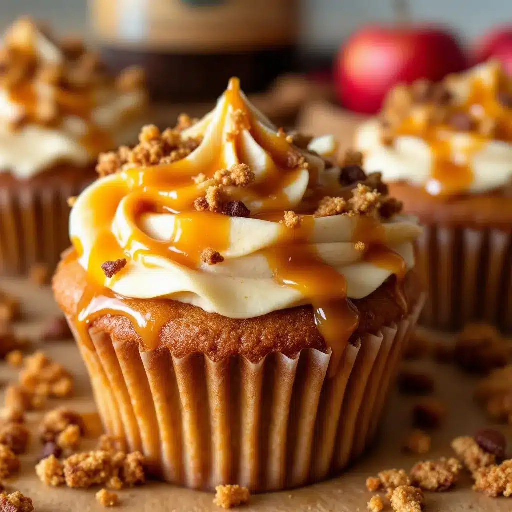 Saftige Salted Caramel Apfel Cupcakes preparation steps