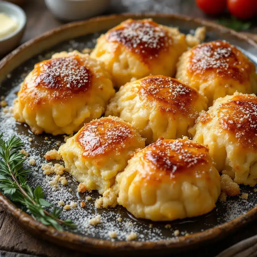 Saftige Zwetschgenknödel aus Kartoffelteig mit Butterbröseln preparation steps