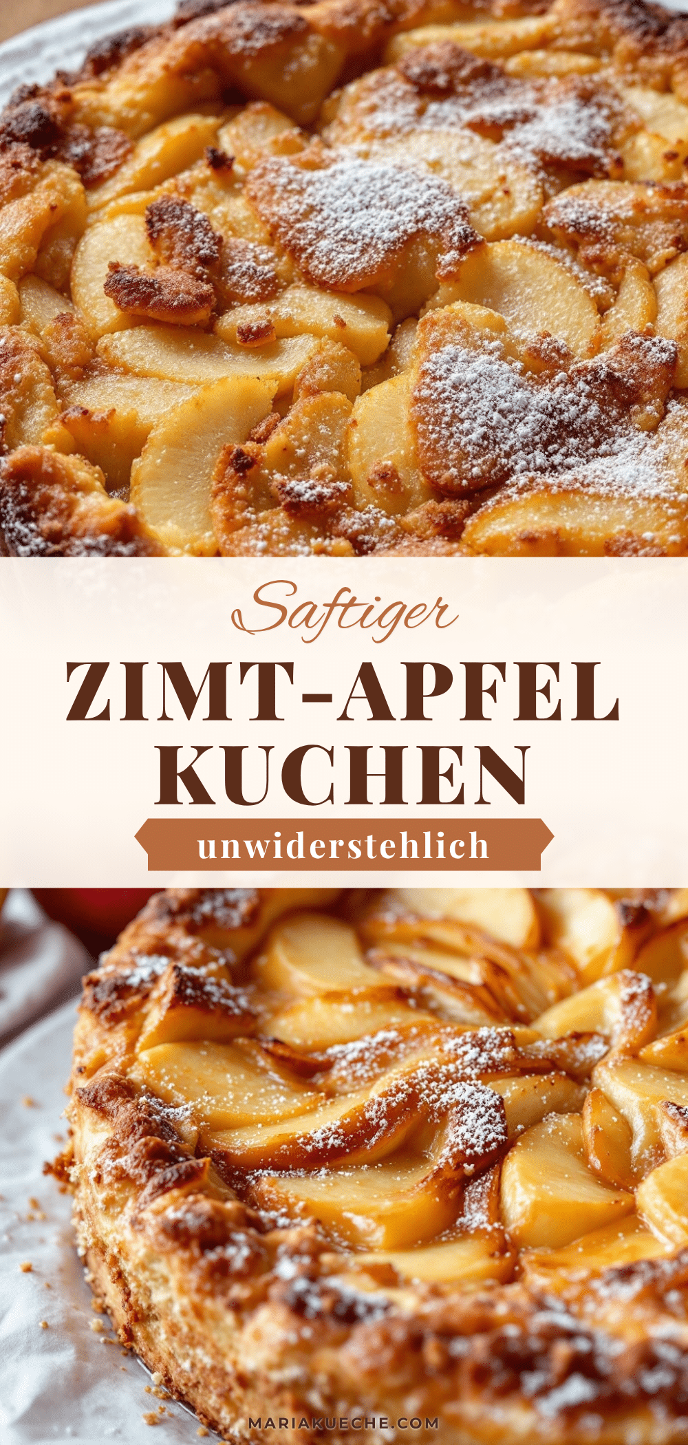 Saftiger Apfelkuchen mit Zimt-Rührteig recipe