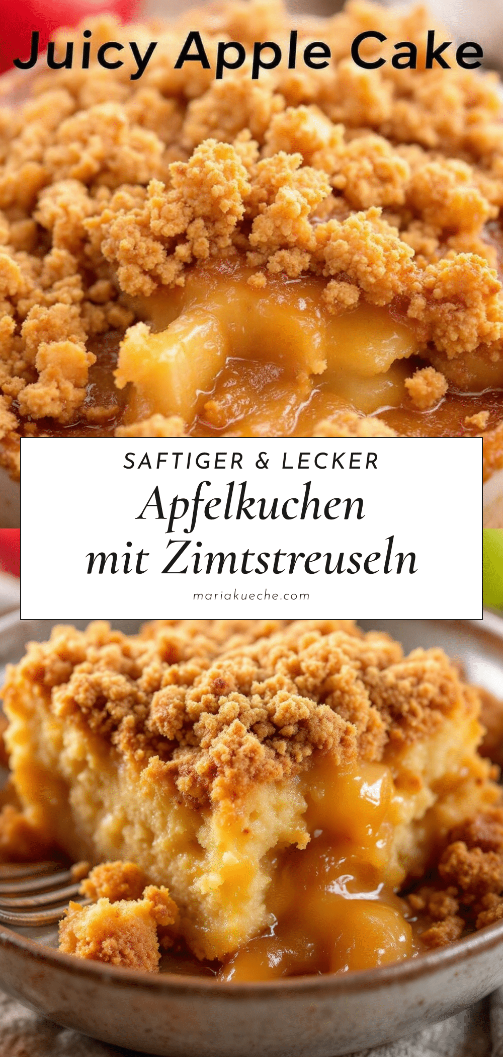 Saftiger Apfelkuchen mit Zimtstreuseln recipe