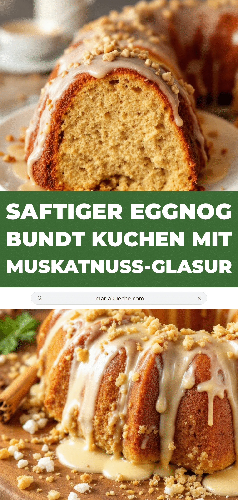 Saftiger Eggnog Bundt Kuchen recipe