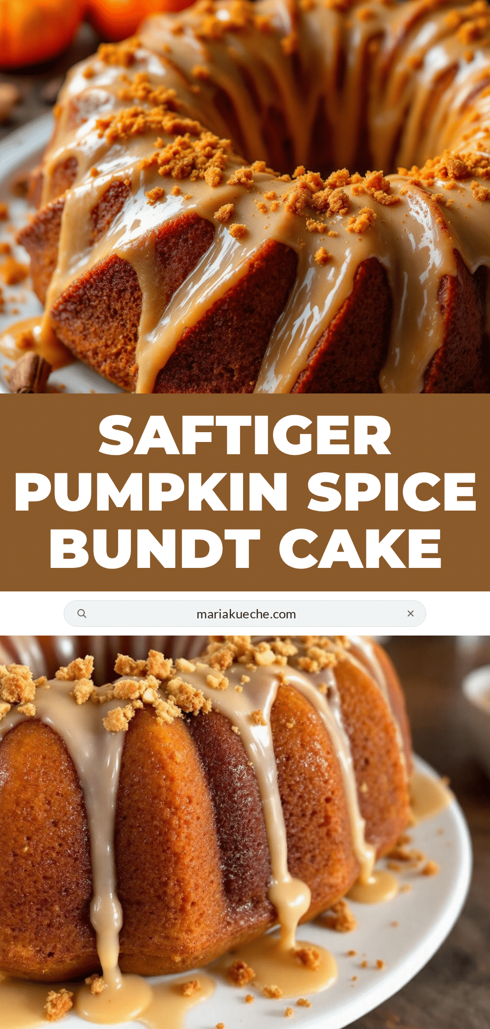 Saftiger Pumpkin Spice Bundt Cake mit Ahorn-Glasur recipe
