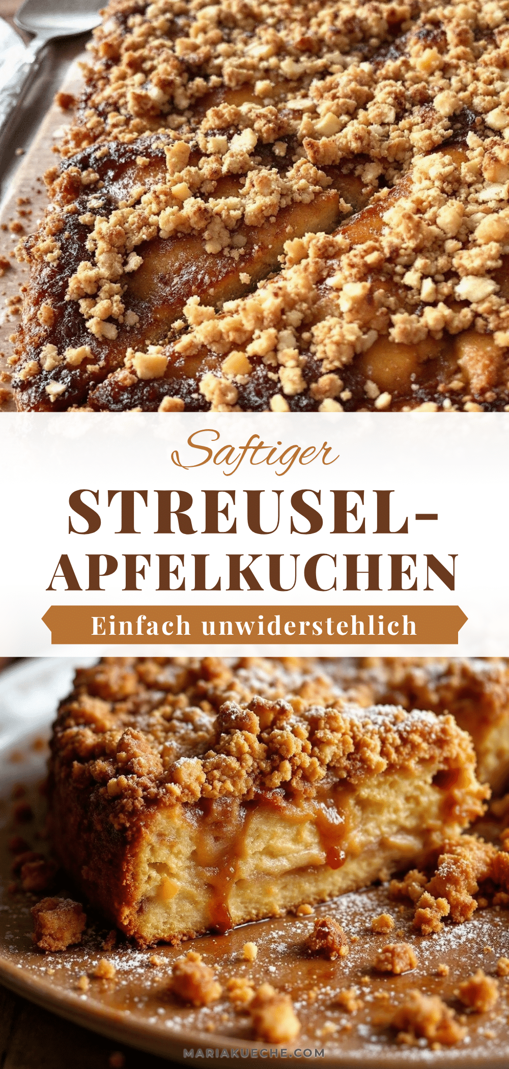 Saftiger Streusel-Apfelkuchen recipe