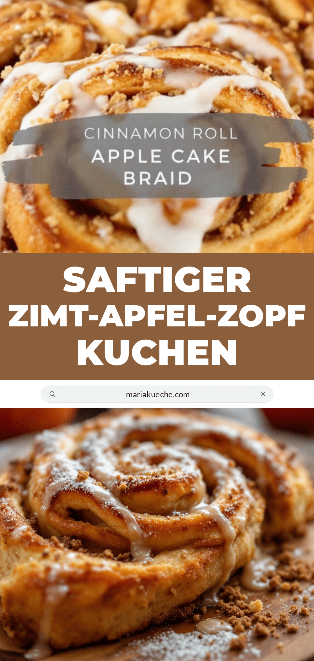 Saftiger Zimt-Apfel-Zopfkuchen recipe