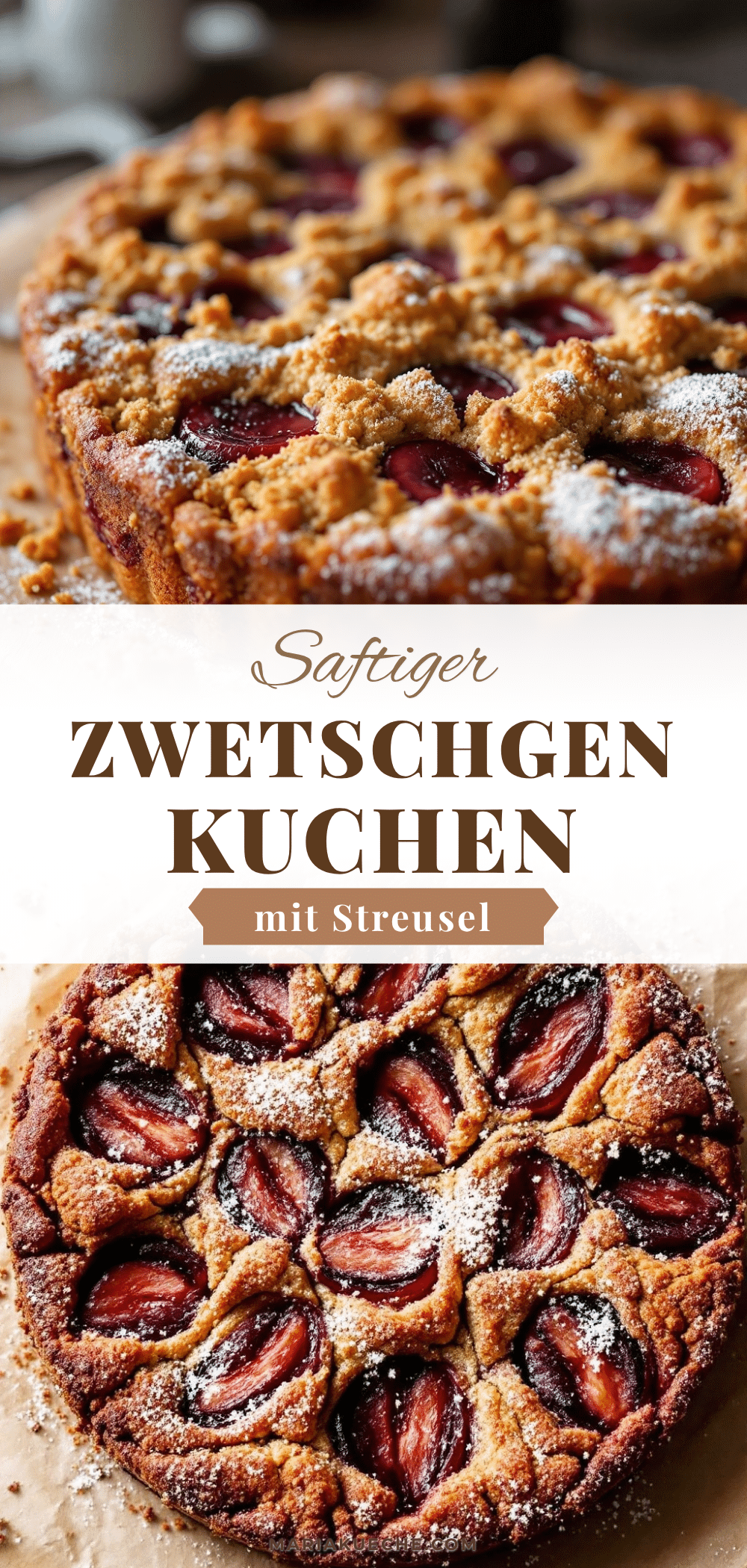Saftiger Zwetschgenkuchen mit Streusel recipe