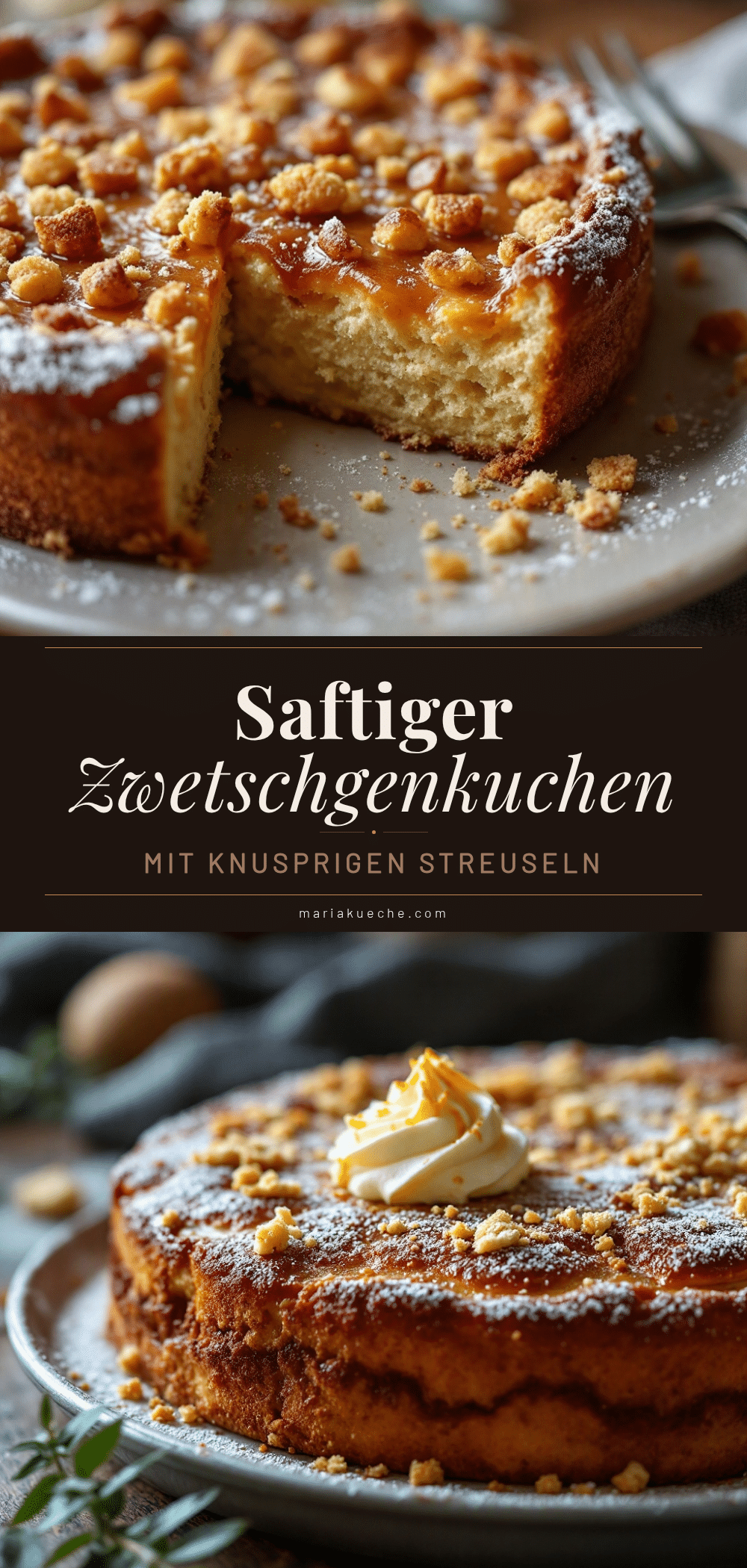 Saftiger Zwetschgenkuchen vom Blech mit knusprigen Streuseln recipe