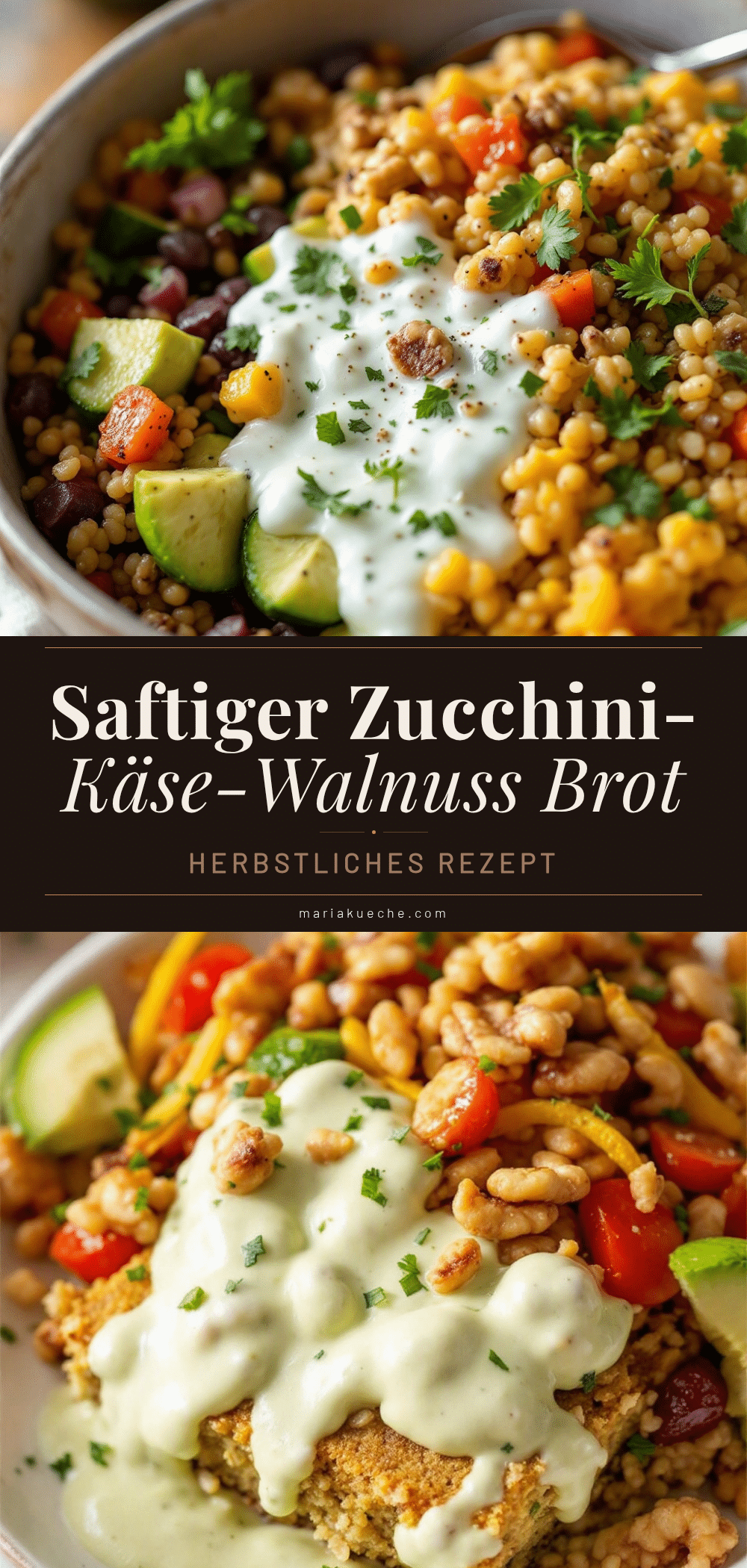Saftiges Zucchini-Käse-Walnuss Brot recipe
