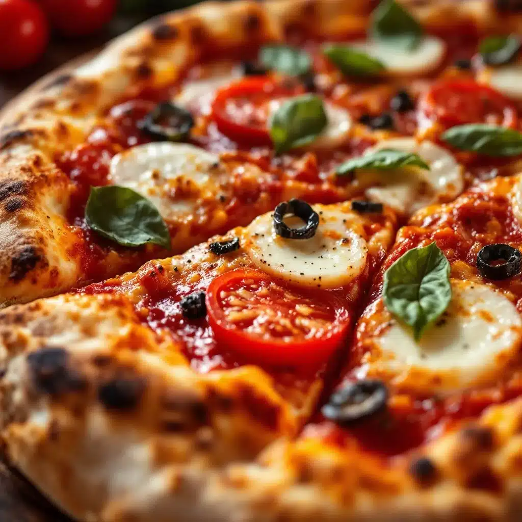 Selbstgemachte knusprig dünne Margherita Pizza - featured image