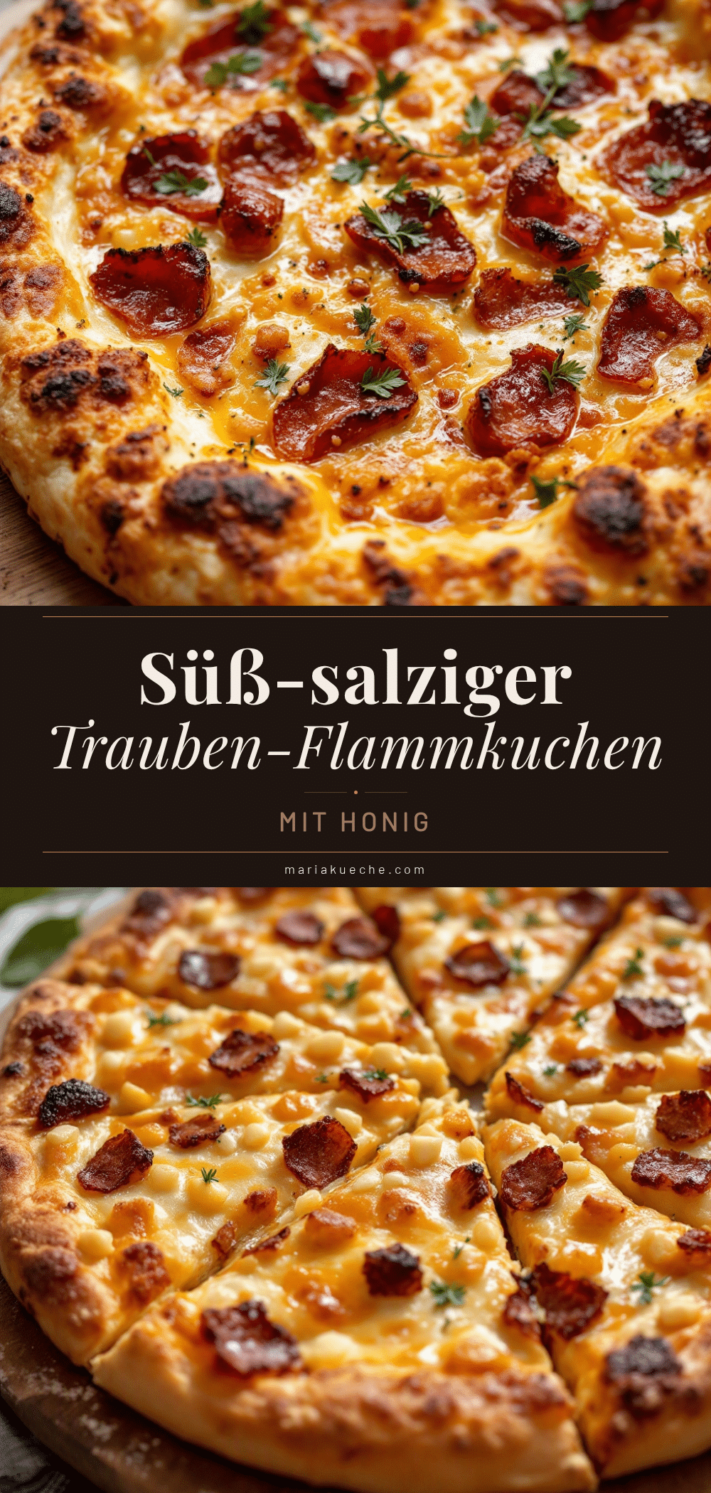Trauben-Flammkuchen mit Ziegenkäse recipe