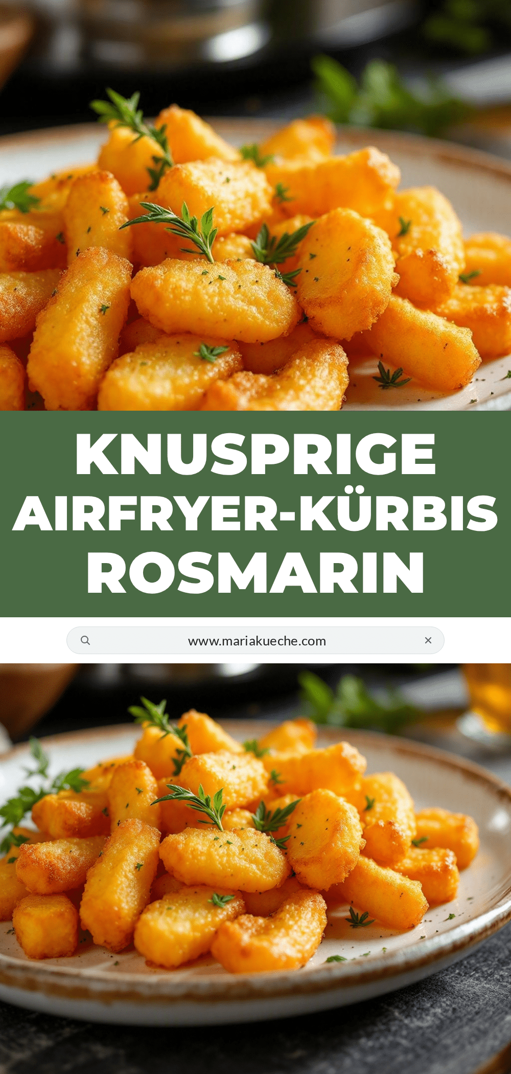 Airfryer-Kürbisspalten mit Rosmarin recipe