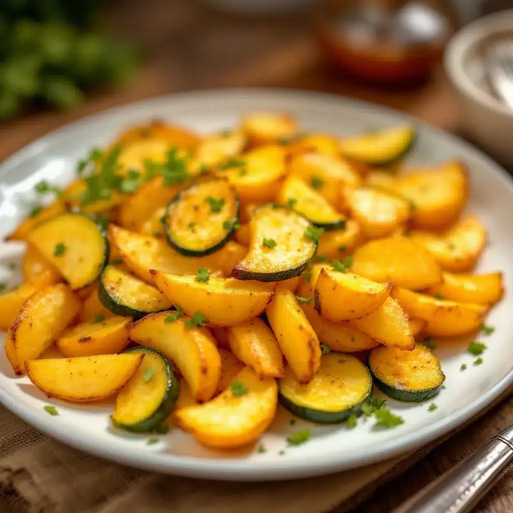 Airfryer-Zucchini-Pommes preparation steps