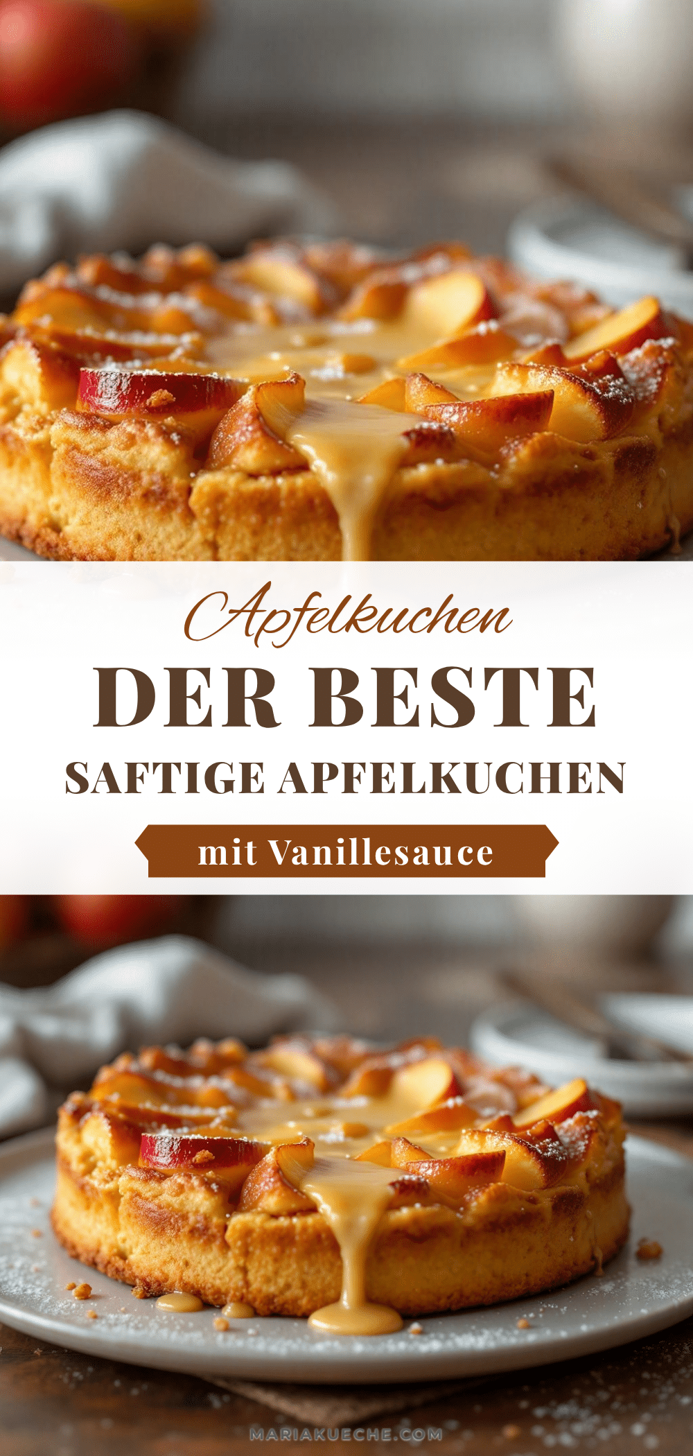 Apfelkuchen mit Vanillesauce recipe